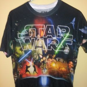 Mens Womens Small Star Wars All Over Print T Shirt